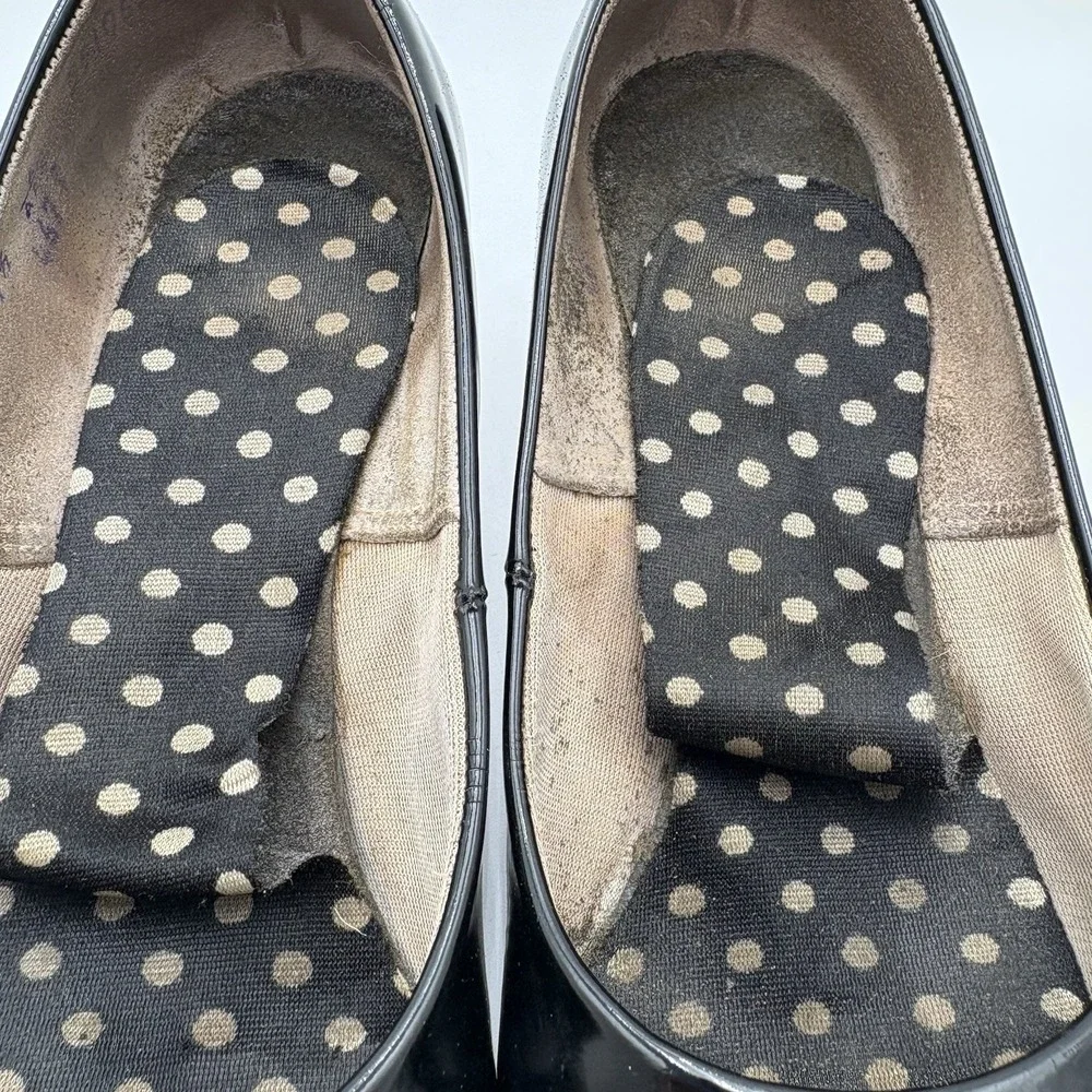 Audition Womens 7.5 Narrow Black Leather Heels Vintage Classic Pumps Made‎ Italy